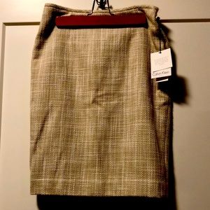 Calvin Klein Beige Pencil Skirt
